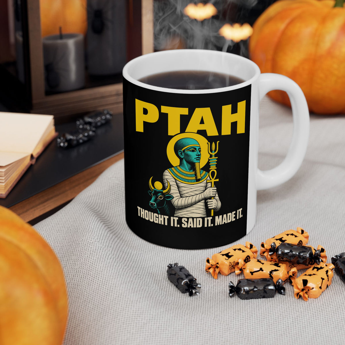 Ptah and the Apis Bull Ceramic Mug, (11oz, 15oz)