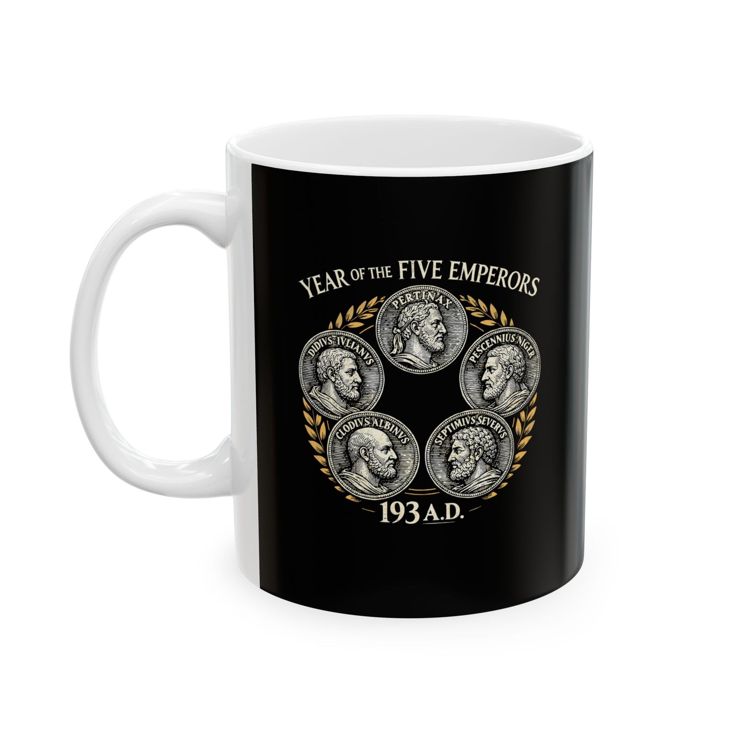 Year of the 5 Emperors Septimus Severus  Ceramic Mug, (11oz, 15oz)