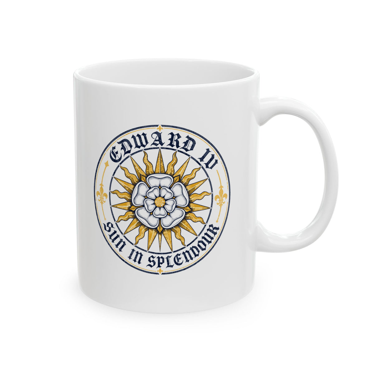 Edward IV Sun in Splendor Insignia Ceramic Mug, (11oz, 15oz)
