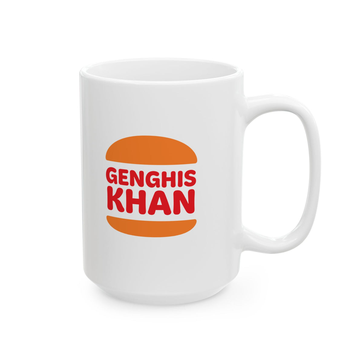 Genghis Khan Burger Logo Ceramic Mug, (11oz, 15oz)