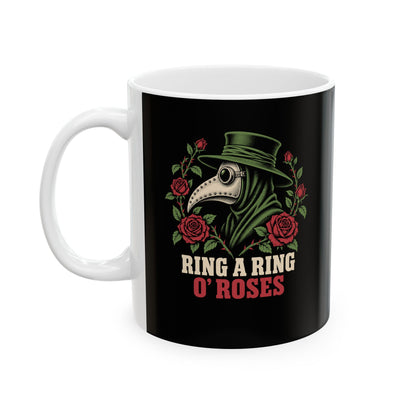Ring a Ring o' Roses Plague Doctor Ceramic Mug, (11oz, 15oz)