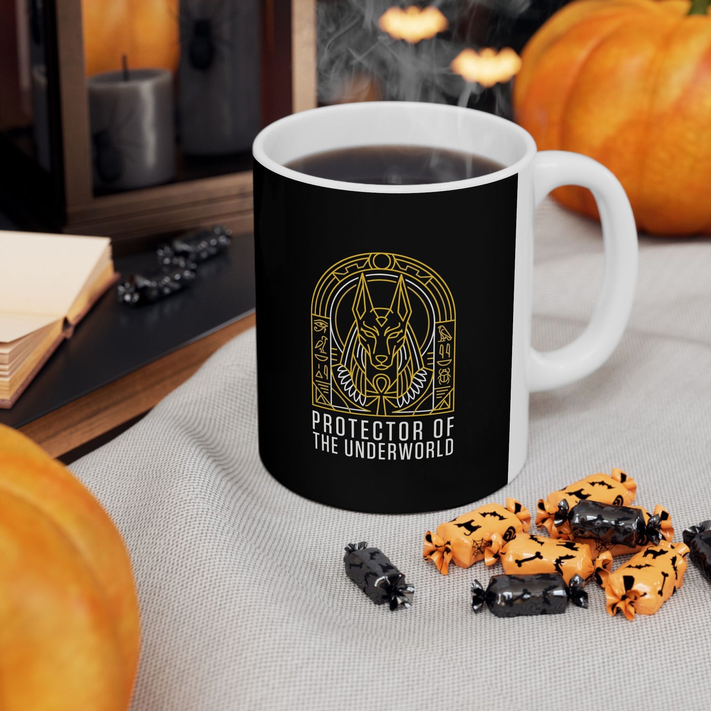 Anubis God of the Underworld Ceramic Mug, (11oz, 15oz)