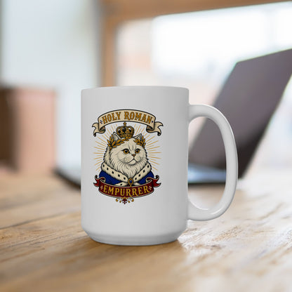 Holy Roman Empurrer Cat Ceramic Mug, (11oz, 15oz)