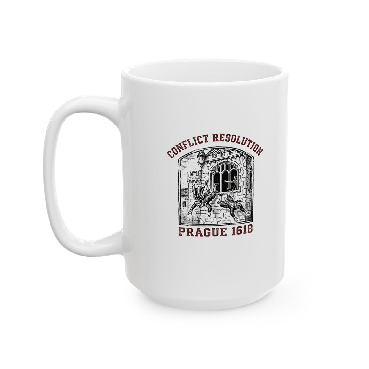 Prague Defenestration Ceramic Mug, (11oz, 15oz)
