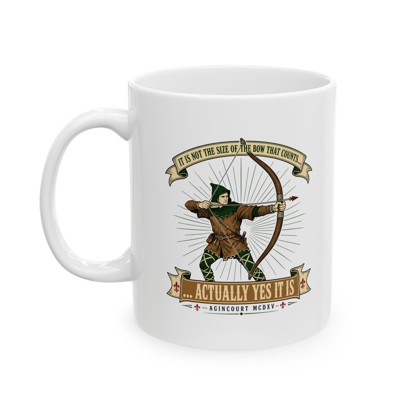 Size of the Bow Agincourt Ceramic Mug, (11oz, 15oz)