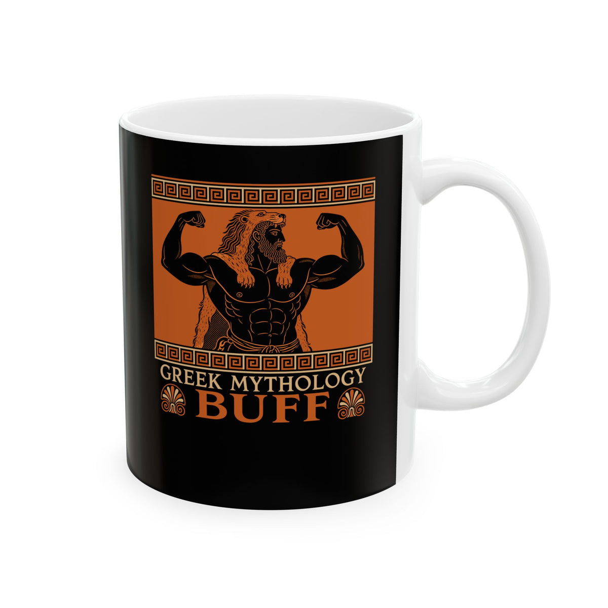 Heracles Greek Mythology Buff Ceramic Mug, (11oz, 15oz)