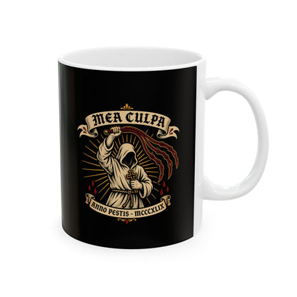 The Flagellant Mea Culpa Black Plague Ceramic Mug, (11oz, 15oz)