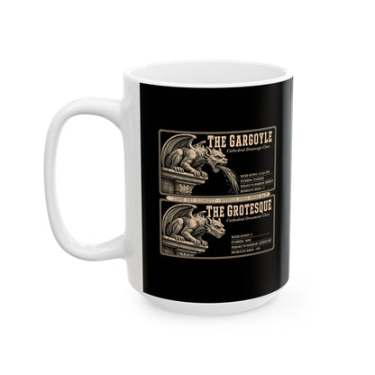 Gargoyle vs Grotesque Field Guide Ceramic Mug, (11oz, 15oz)