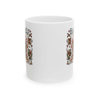 This is Fine Latin Medieval Tapestry Ceramic Mug, (11oz, 15oz)