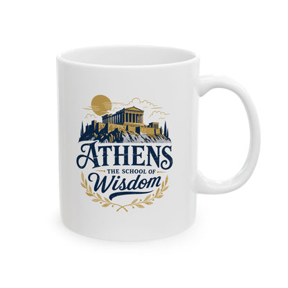 Athens School of Wisdom Ceramic Mug, (11oz, 15oz)