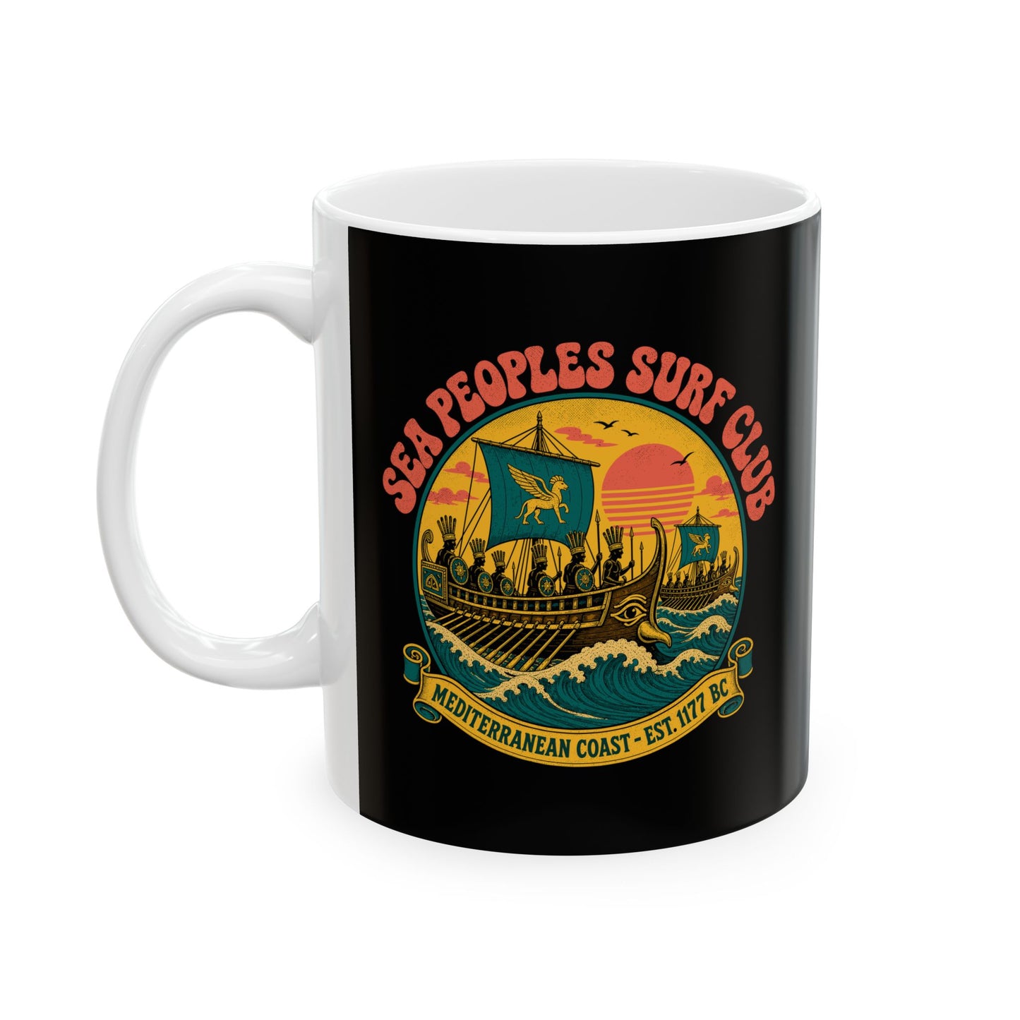 Sea People's Surf Club Ceramic Mug, (11oz, 15oz)