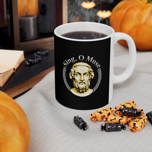 Sing O'Muse Homer Iliad Ceramic Mug, (11oz, 15oz)