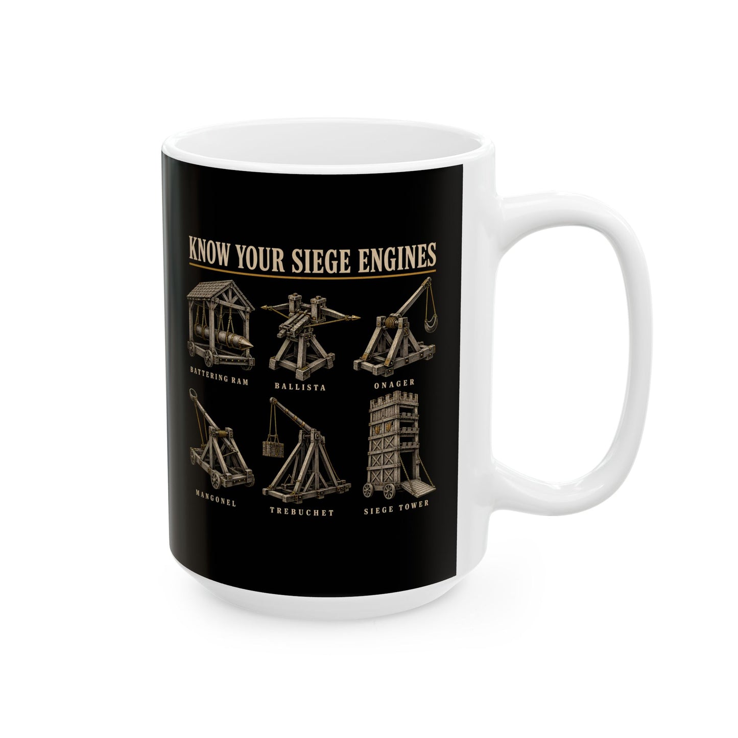 Know Your Siege Engines Ceramic Mug, (11oz, 15oz)
