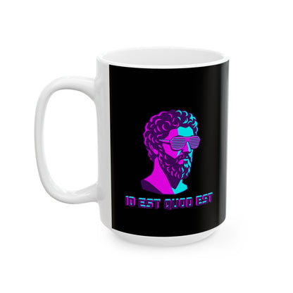 Vaporwave Aurelius It Is What It Is Latin Quote Ceramic Mug, (11oz, 15oz)
