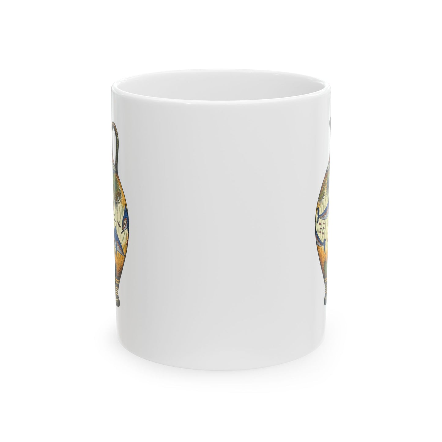 Minoan Dolphin Vase Ceramic Mug, (11oz, 15oz)