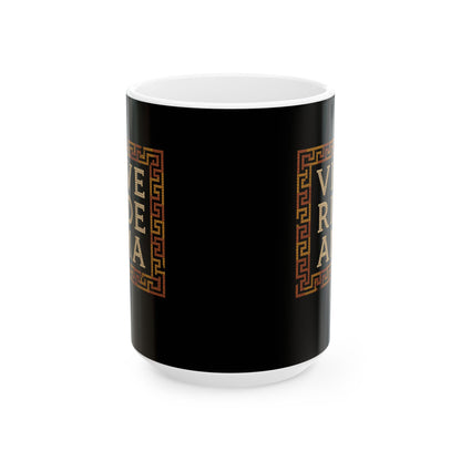 Vive Ride Ama Live Laugh Love Mosaic Ceramic Mug, (11oz, 15oz)