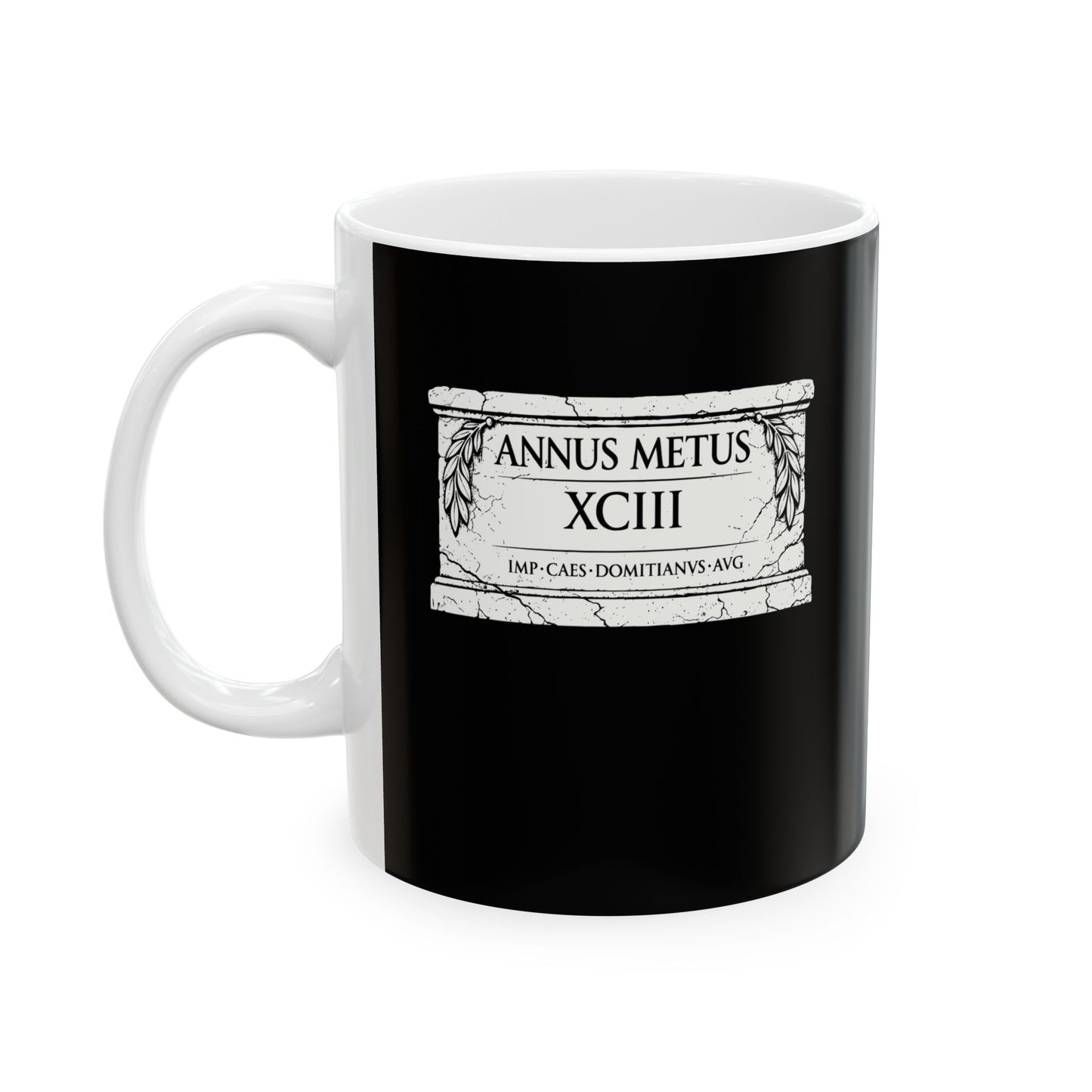 Emperor Domitian Year of Fear in Latin Ceramic Mug, (11oz, 15oz)