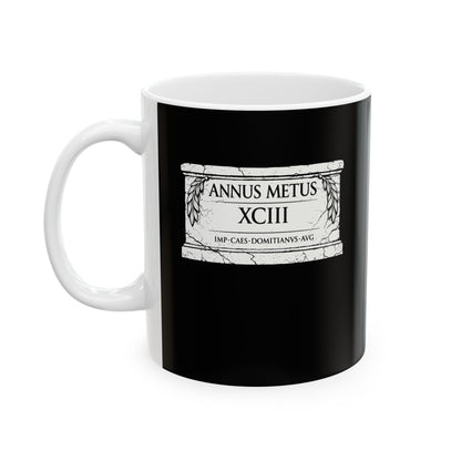 Emperor Domitian Year of Fear in Latin Ceramic Mug, (11oz, 15oz)