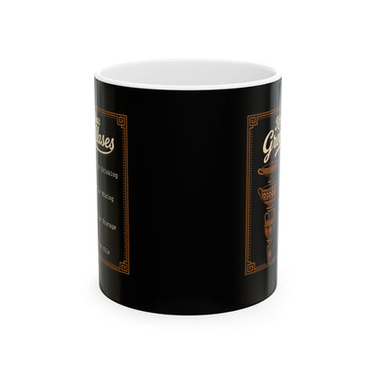 Know Your Greek Vases Coffee Menu Ceramic Mug, (11oz, 15oz)