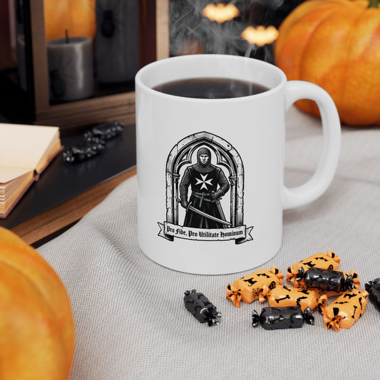 Knight Hospitaller For Faith For Benefit of Man Ceramic Mug, (11oz, 15oz)