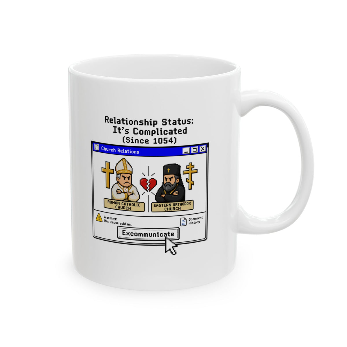 Great Schism 8 Bit Relationship Status Ceramic Mug, (11oz, 15oz)