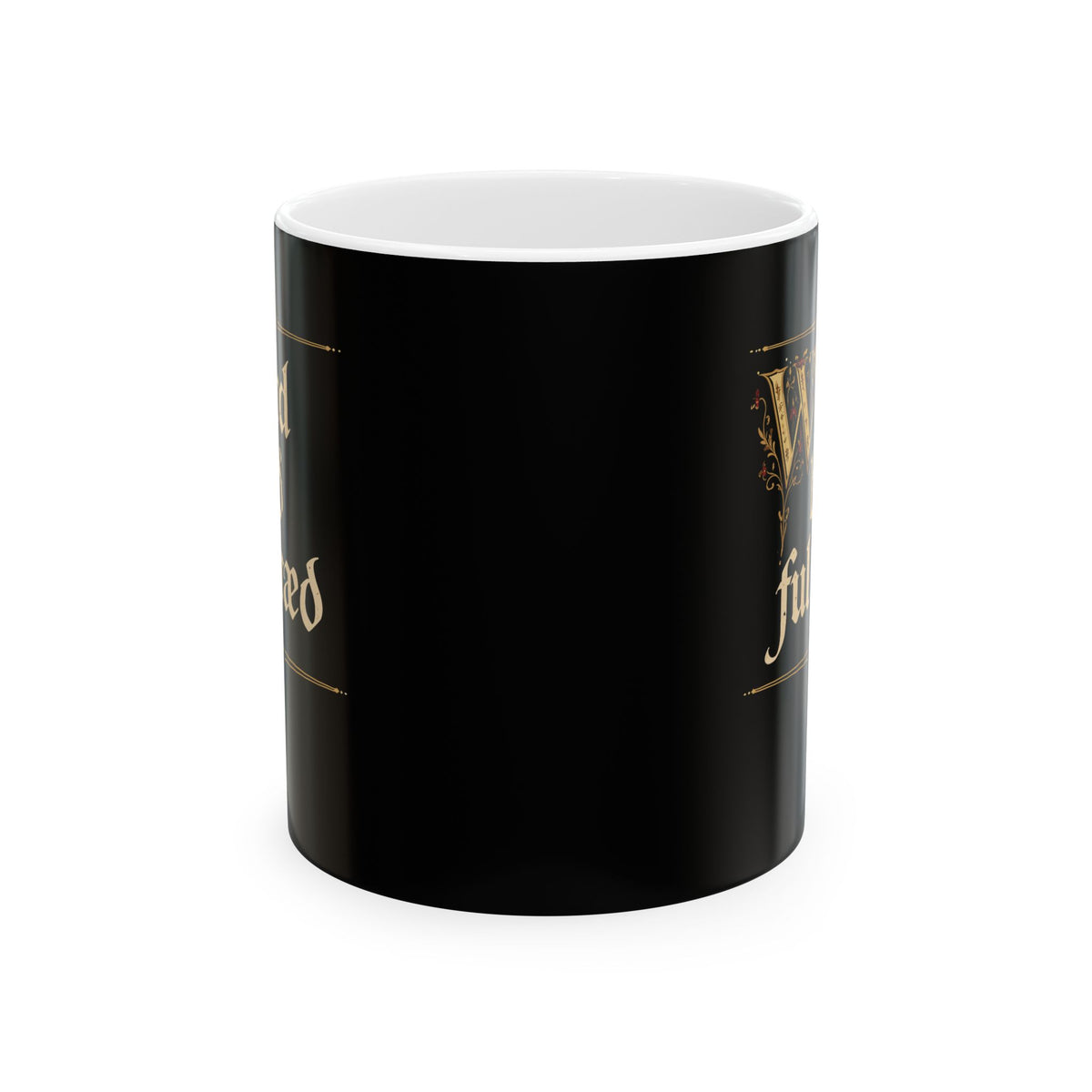 Old English Fate Is Inexorable Ceramic Mug, (11oz, 15oz)
