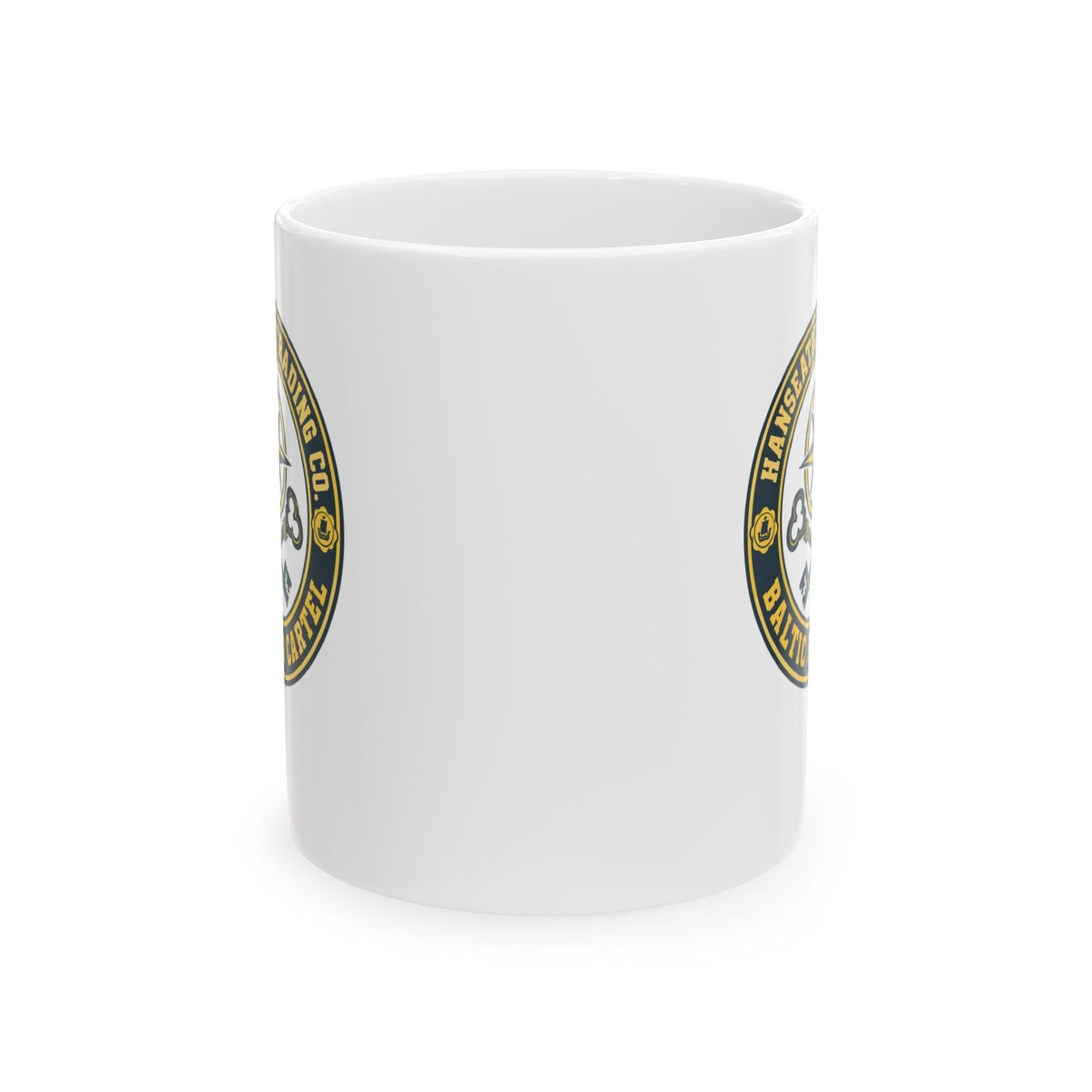 Hanseatic Trading Co Baltic Sea Cartel Ceramic Mug, (11oz, 15oz)