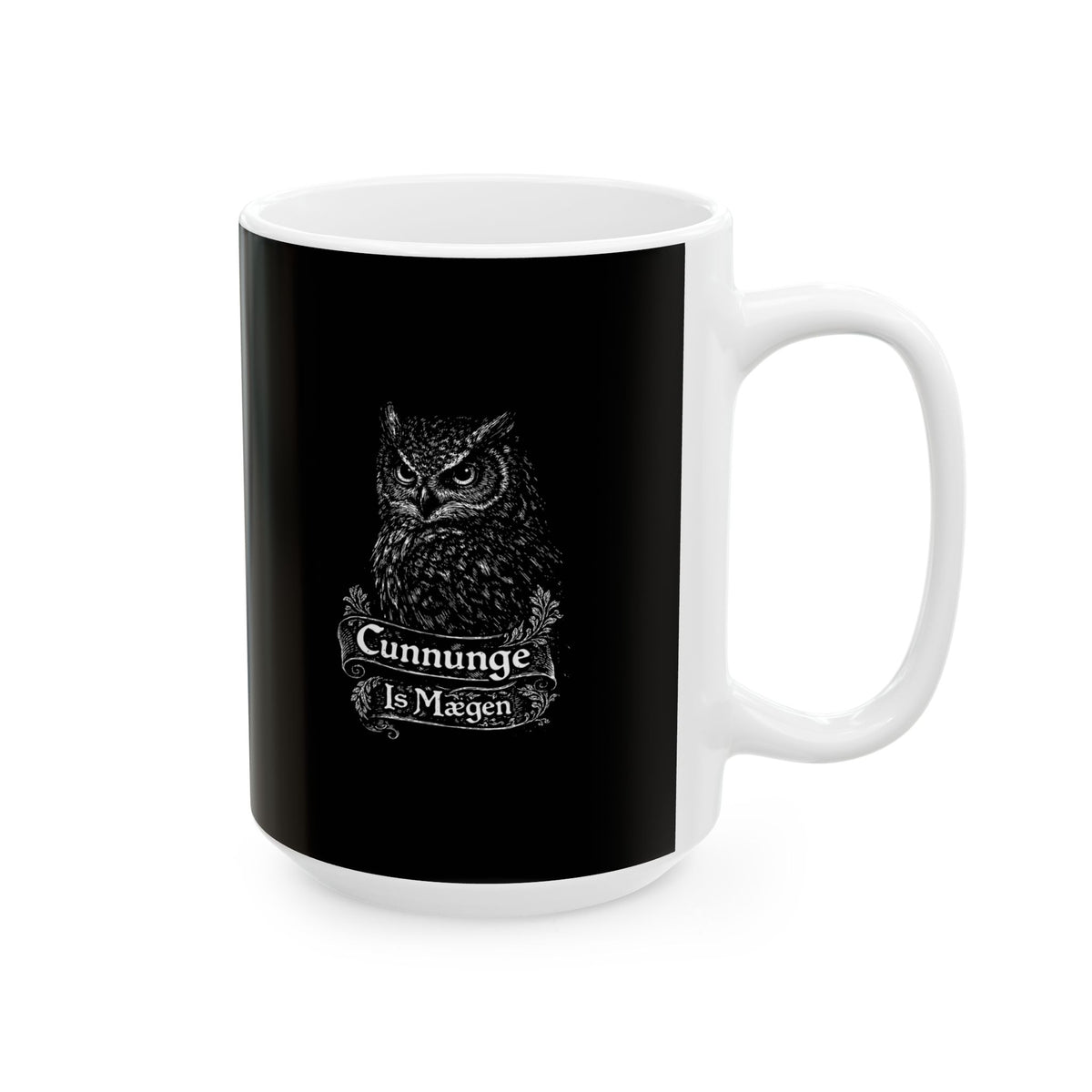 Old English Knowledge is Power Ceramic Mug, (11oz, 15oz)