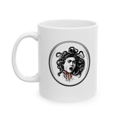 Caravaggio's Medusa B&W Ceramic Mug, (11oz, 15oz)