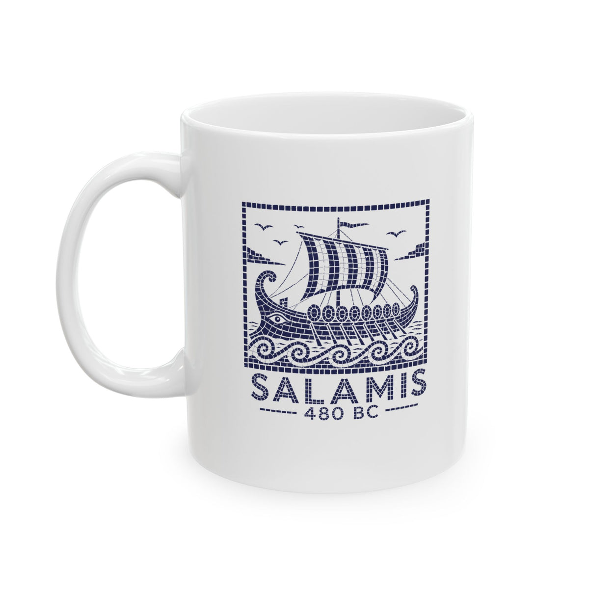 Ancient Greek Naval Battle of Salamis Ceramic Mug, (11oz, 15oz)