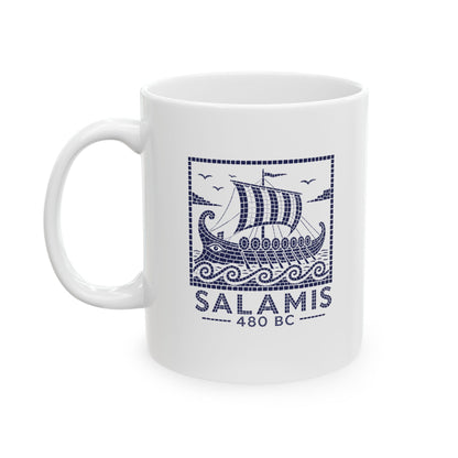 Ancient Greek Naval Battle of Salamis Ceramic Mug, (11oz, 15oz)