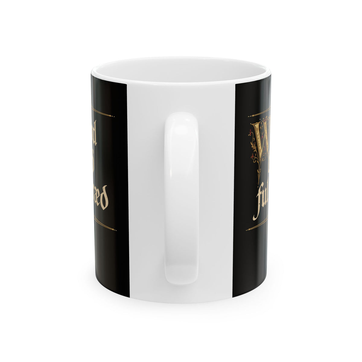Old English Fate Is Inexorable Ceramic Mug, (11oz, 15oz)