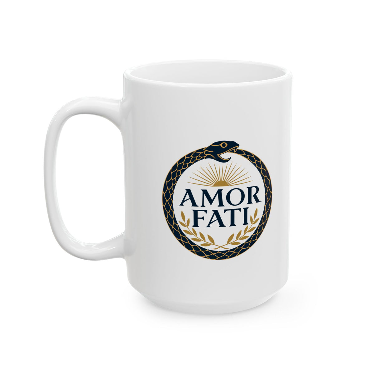 Ouroboros Amor Fati Ceramic Mug, (11oz, 15oz)