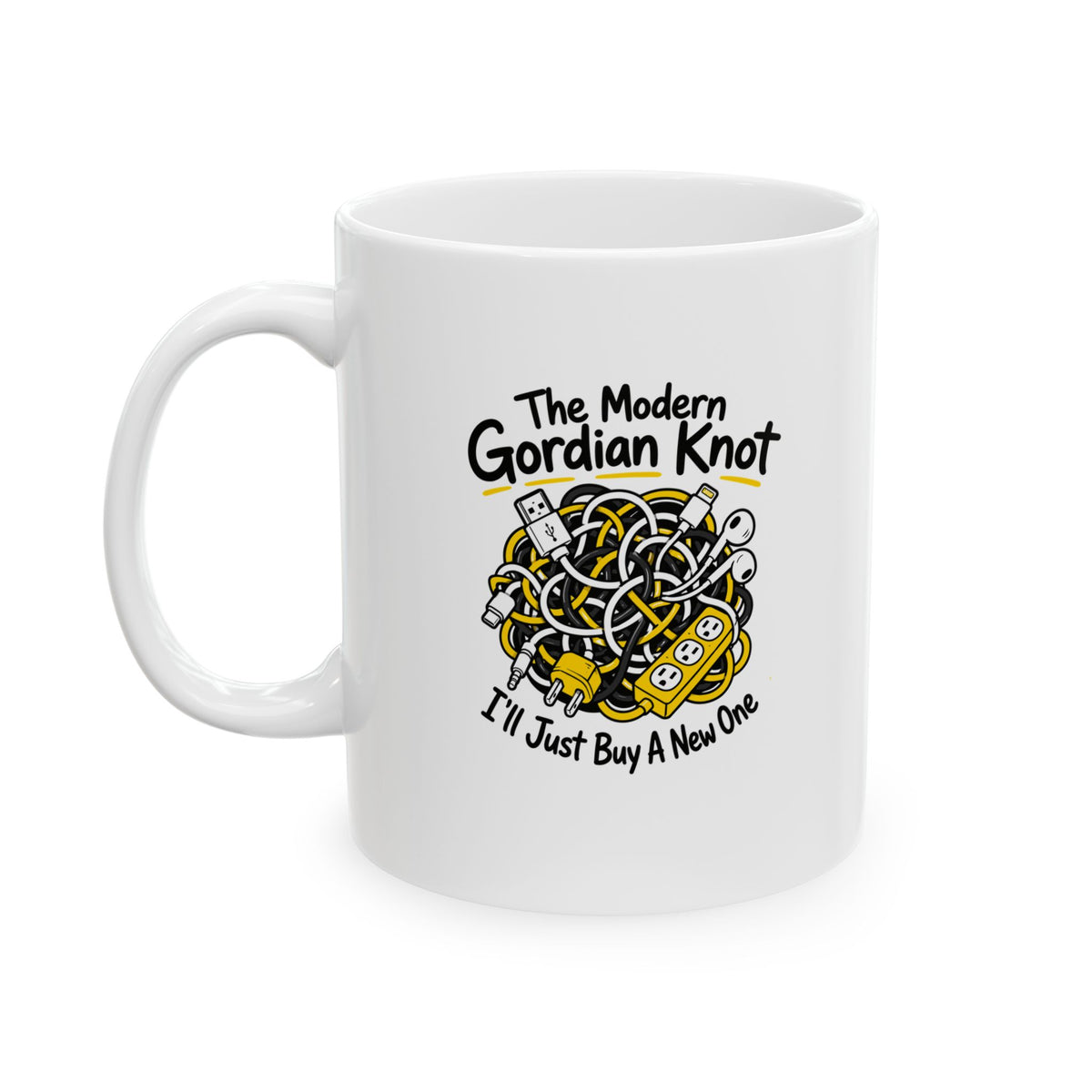 Modern Gordian Knot Ceramic Mug, (11oz, 15oz)