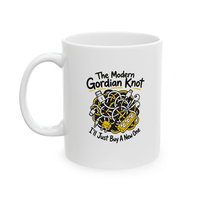 Modern Gordian Knot Ceramic Mug, (11oz, 15oz)