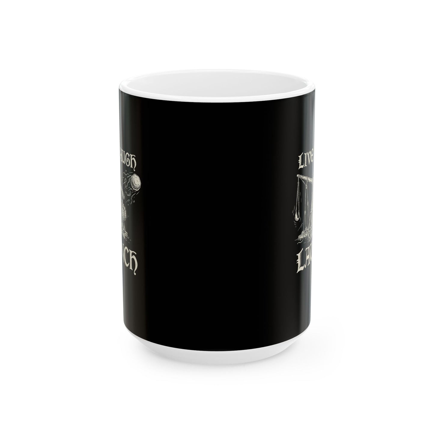 Live Laugh Launch Trebuchet Ceramic Mug, (11oz, 15oz)