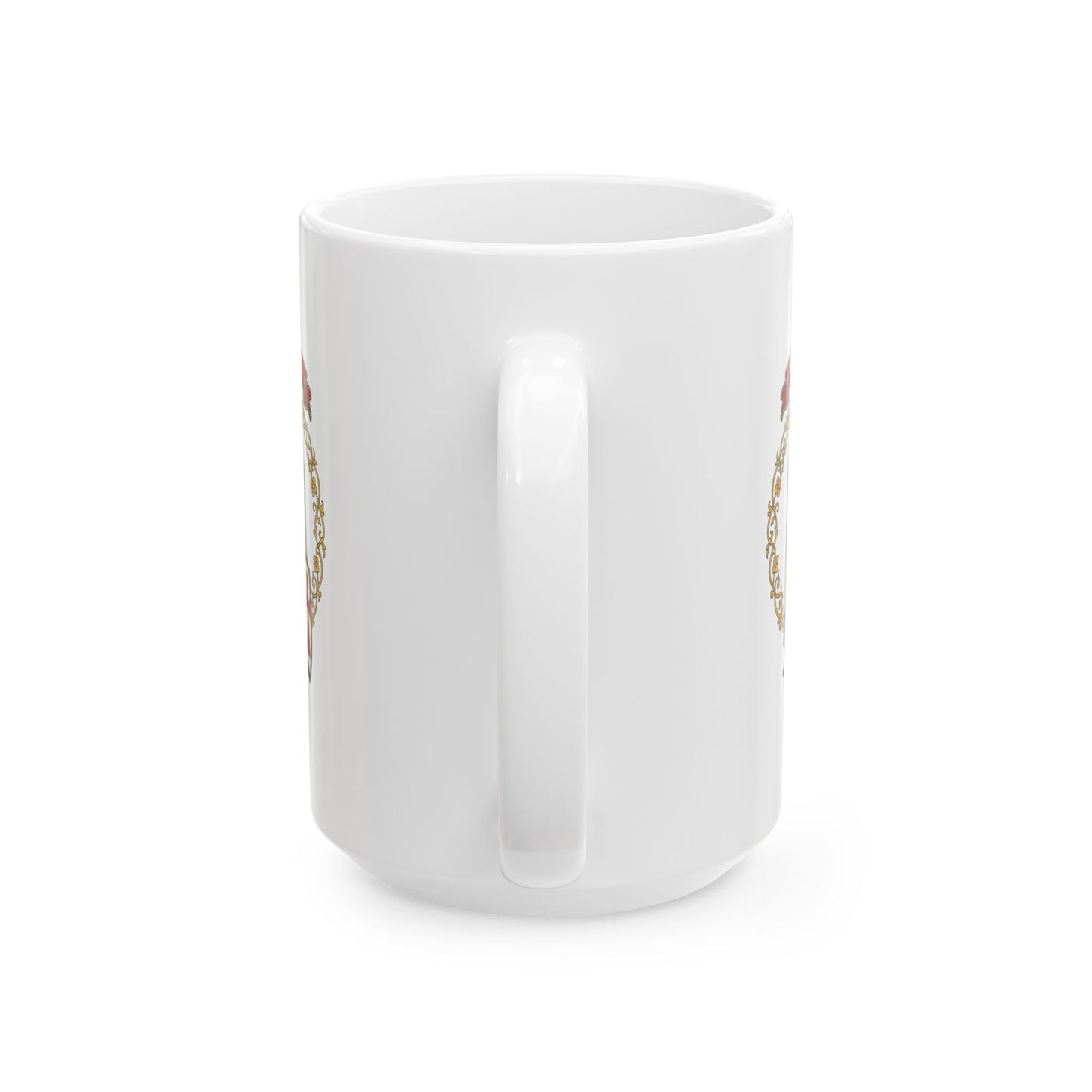 Knight Templar Filigree Ceramic Mug, (11oz, 15oz)