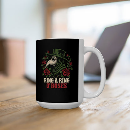 Ring a Ring o' Roses Plague Doctor Ceramic Mug, (11oz, 15oz)