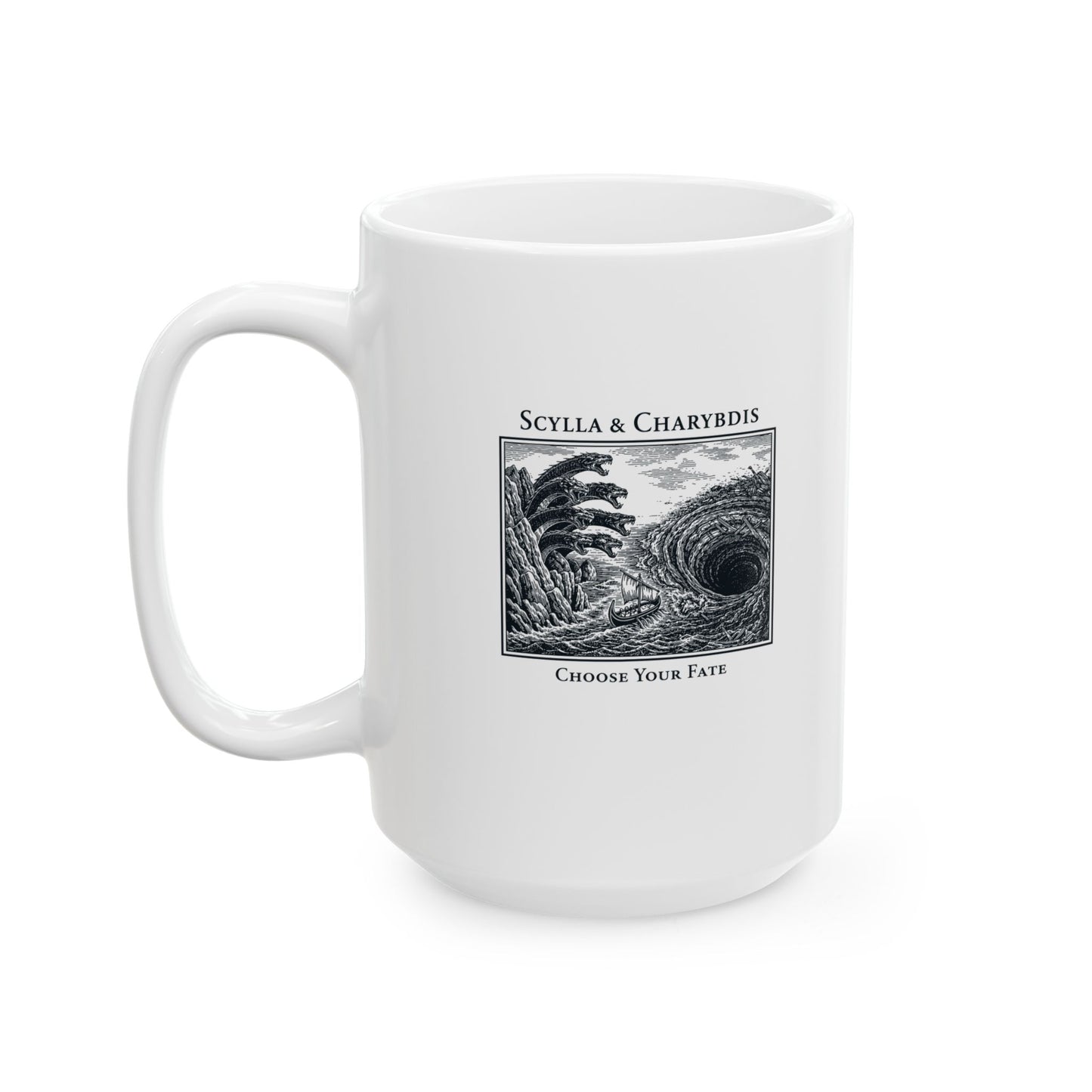 Scylla Charybdis Choose Your Fate Ceramic Mug, (11oz, 15oz)