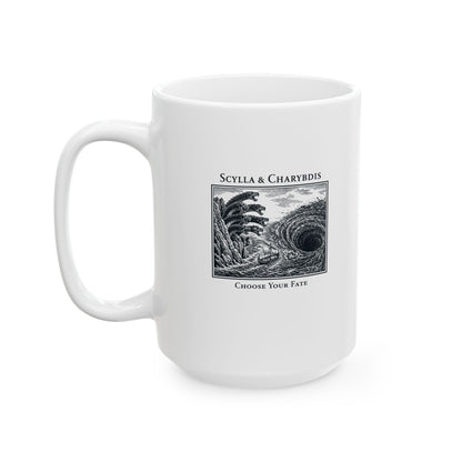 Scylla Charybdis Choose Your Fate Ceramic Mug, (11oz, 15oz)