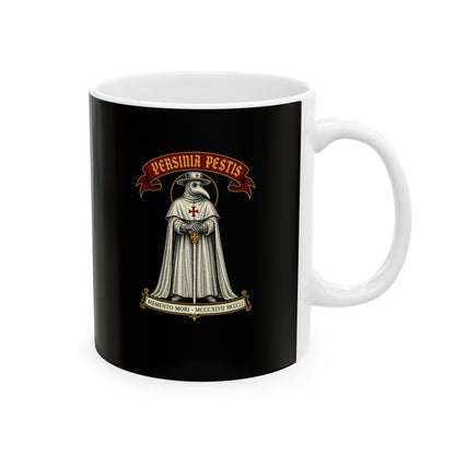 Yersinia Pestis Plague Doctor Ceramic Mug, (11oz, 15oz)