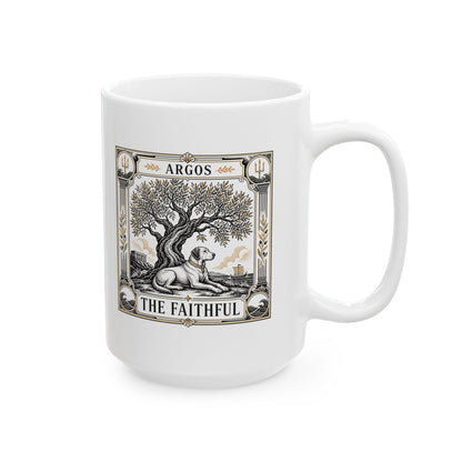 Faithful Argos Tarot Style Ceramic Mug, (11oz, 15oz)