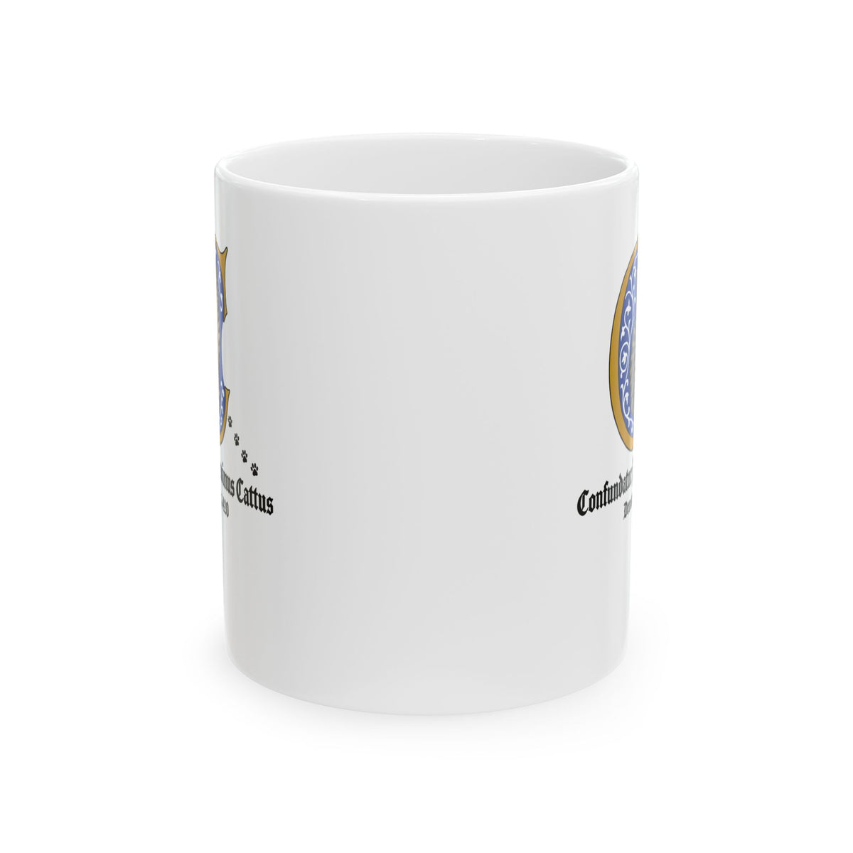 Confundatur Pessimus Cattus Deventer 1420 Ceramic Mug, (11oz, 15oz)