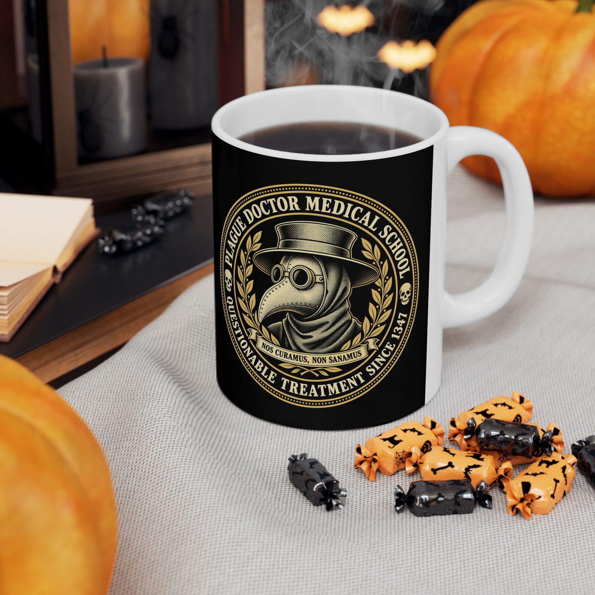 Plague Doctor Medical School Seal Ceramic Mug, (11oz, 15oz)