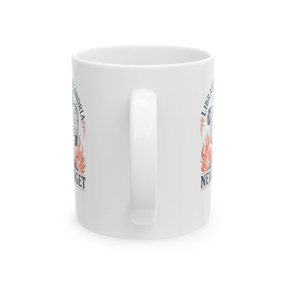 Never Forget Library of Alexandria Ceramic Mug, (11oz, 15oz)