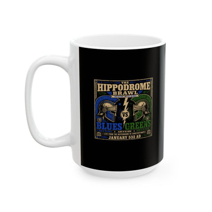 Nika Riots Blues vs Greens  Ceramic Mug, (11oz, 15oz)