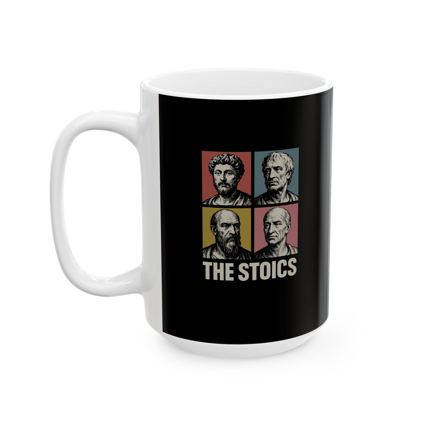 The Stoics Pop Art Ceramic Mug, (11oz, 15oz)