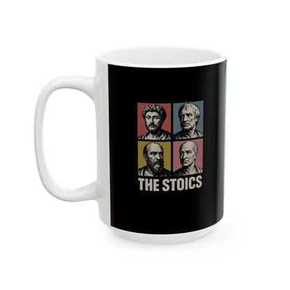 The Stoics Pop Art Ceramic Mug, (11oz, 15oz)
