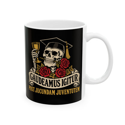 Gaudeamus Igitur Skull Ceramic Mug, (11oz, 15oz)