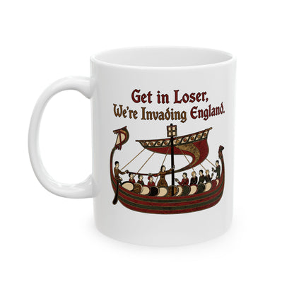 Get in Loser Norman Conquest Tapestry Ceramic Mug, (11oz, 15oz)